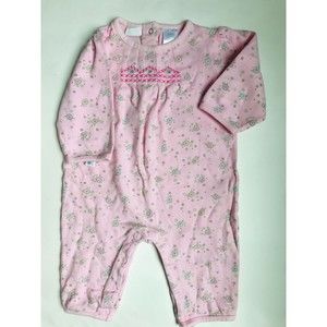 Girl's Size 9M 6-9 Months One Piece Cherokee Pink Floral Designed Pants Romper